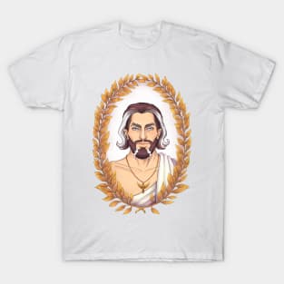 Zeus Olympian God Greek Mythology Wreath Style T-Shirt
